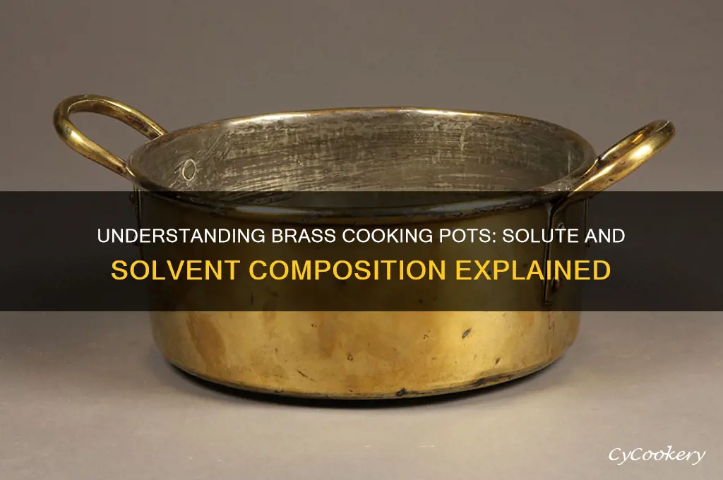 what is the solute and solvent of brass cooking pot
