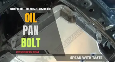 Mazda RX-8 Oil Pan Bolt Thread Size Explained