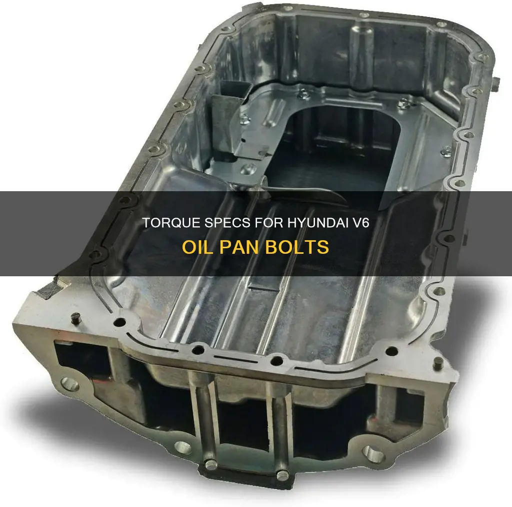 what is the torque for hyundai v6 oil pan bolt