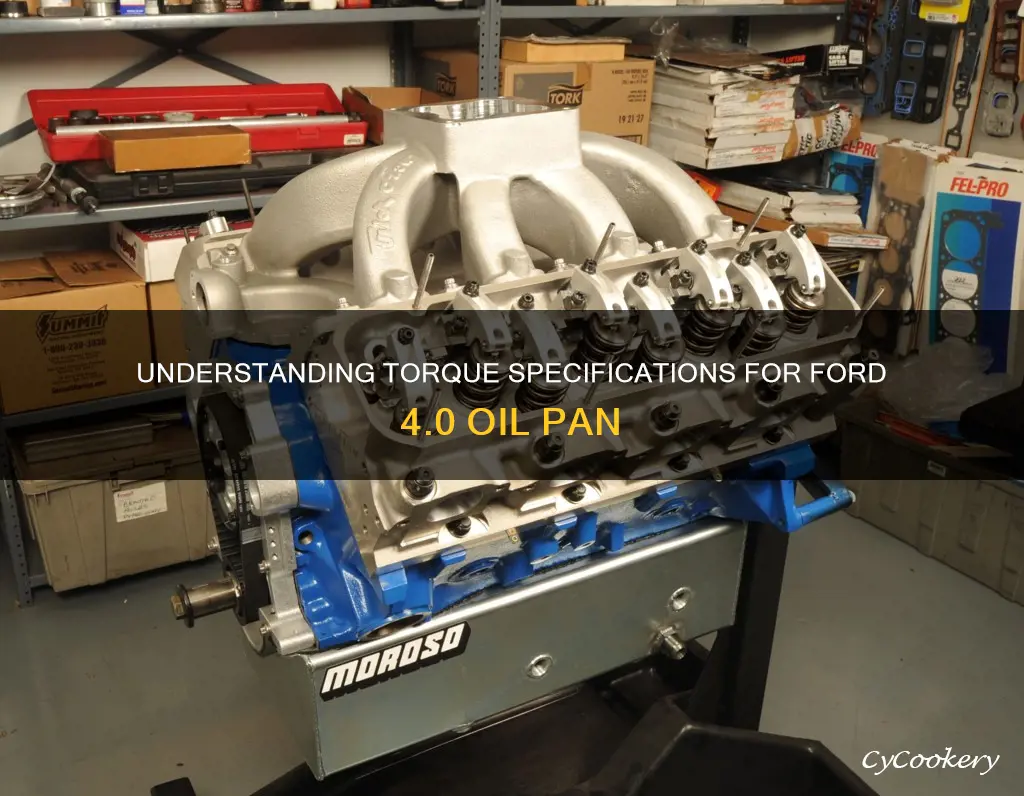 what is torque on oil pan ford 4.0