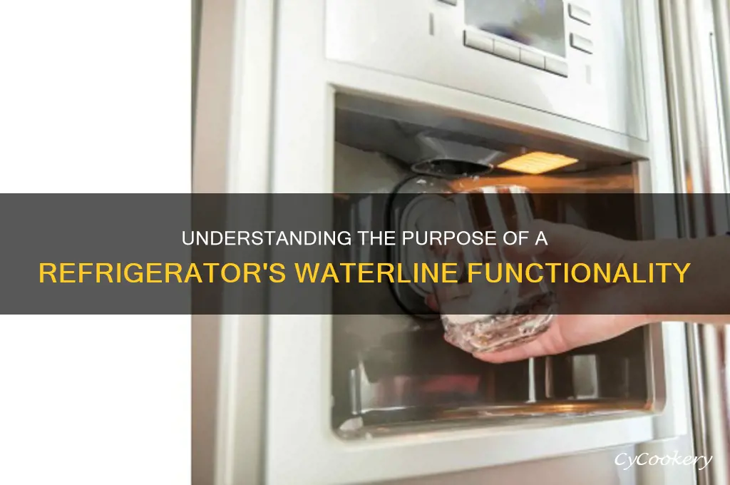what is waterline for refrigerator used for