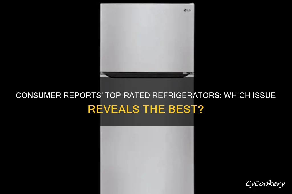 what issue of consumer reports rated refrigerators