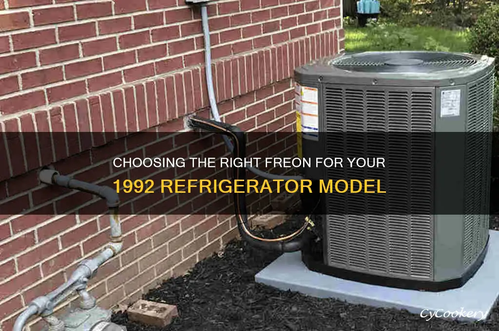 what kind of freon for 1992 refrigerator