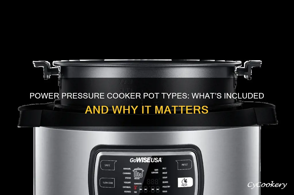 what kind of pot comes with power pressure cooker