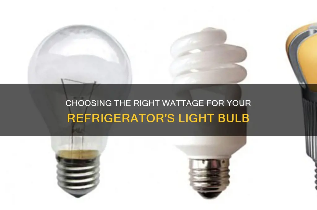 what light bulb wattage is my refrigerator