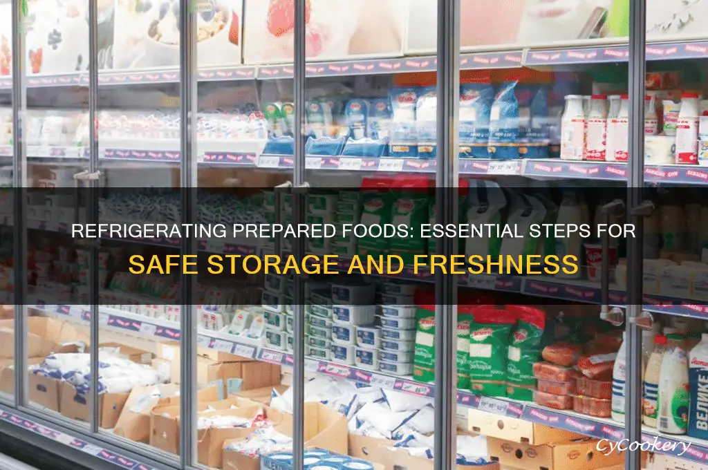 what must you do when refrigerating prepared foods