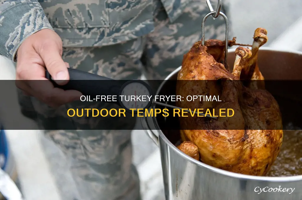 what outside temperature can i use my oiless turkey fryer