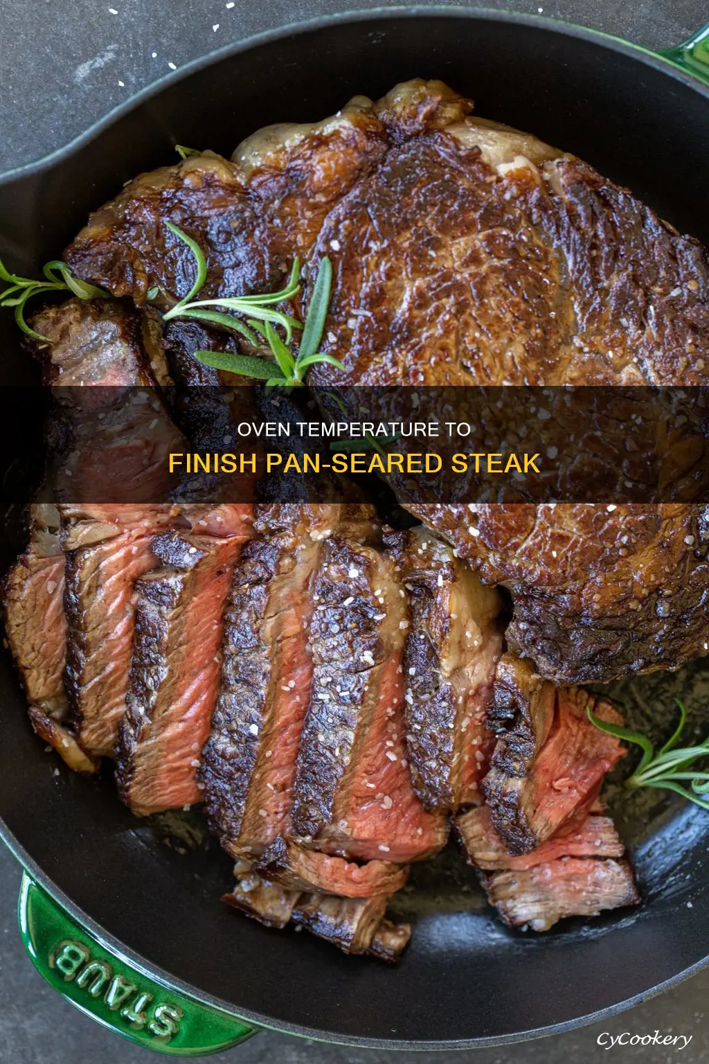 what oven temperature for finishing pan seared steak