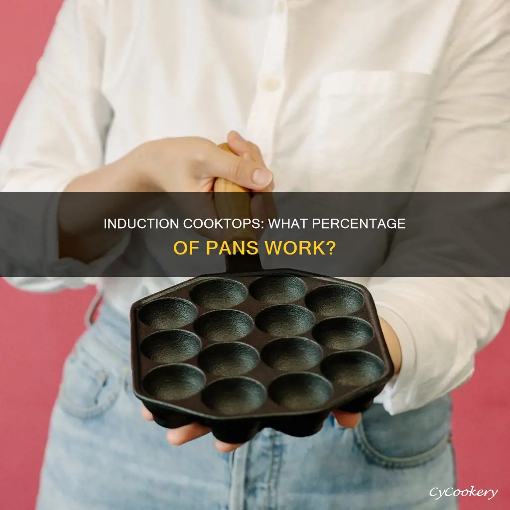 what percentage of pans can be used on induction cooktops