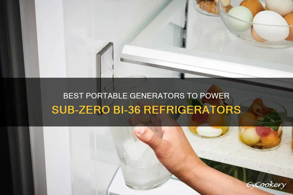 what portable generators can run subzero bi 36 in refrigerator