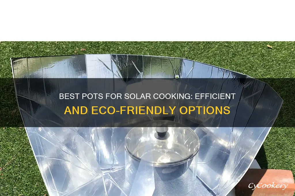 what pot to use on solar cooker
