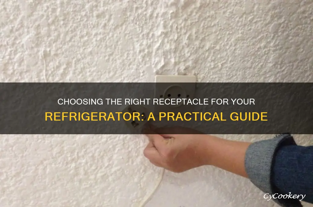 what receptacle shoulh be used for refrigerator