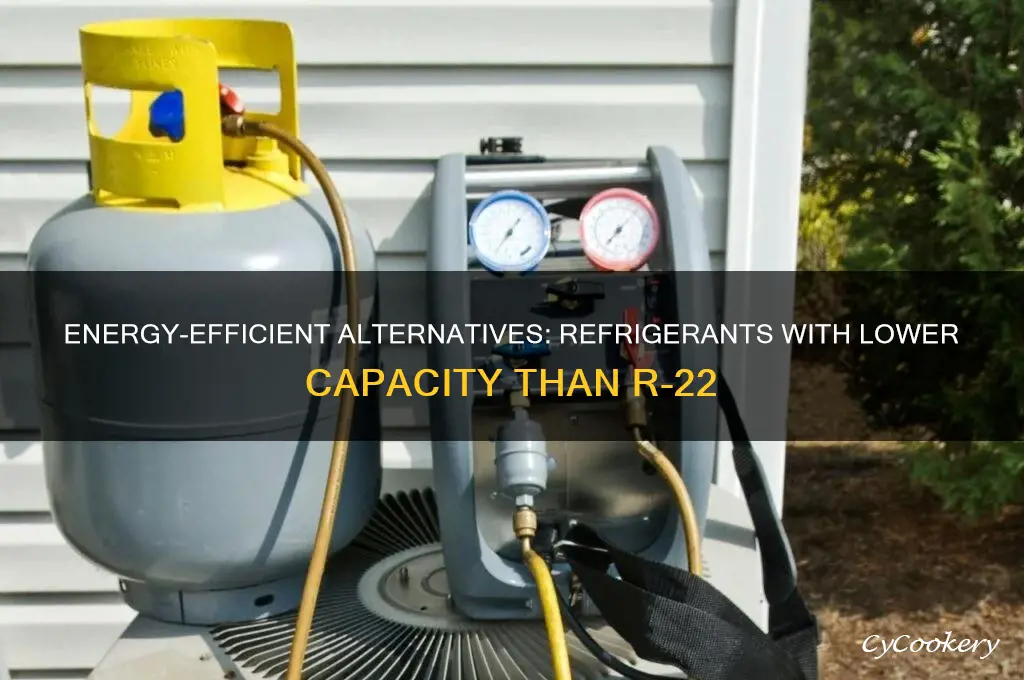 what refrigerant uses less capacity than 22