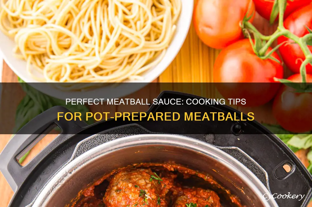 what sauce do you cook meatballs in pot
