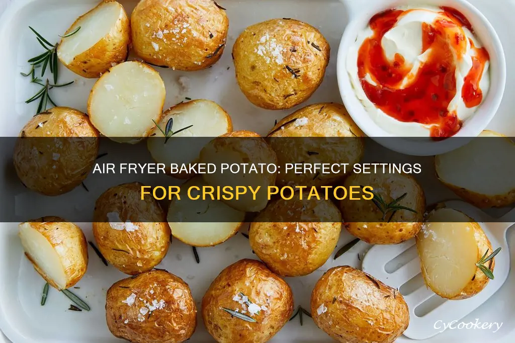 what setting to cook baked potato in air fryer