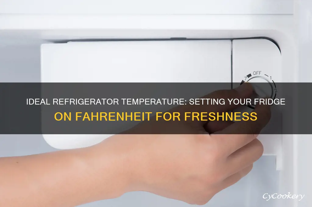 what should a refrigerator be on fahrenheit