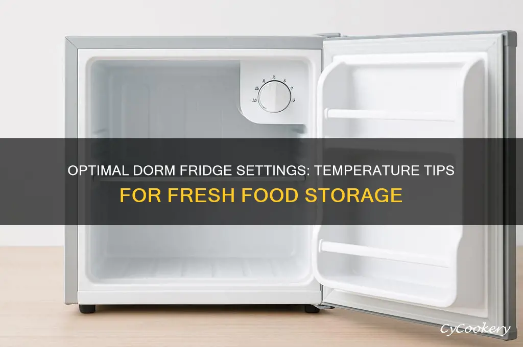 what should you set dorm refrigerator to