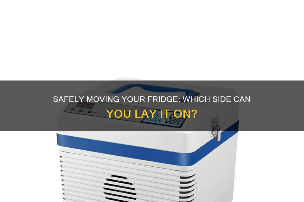 what side can you lay a refrigerator on