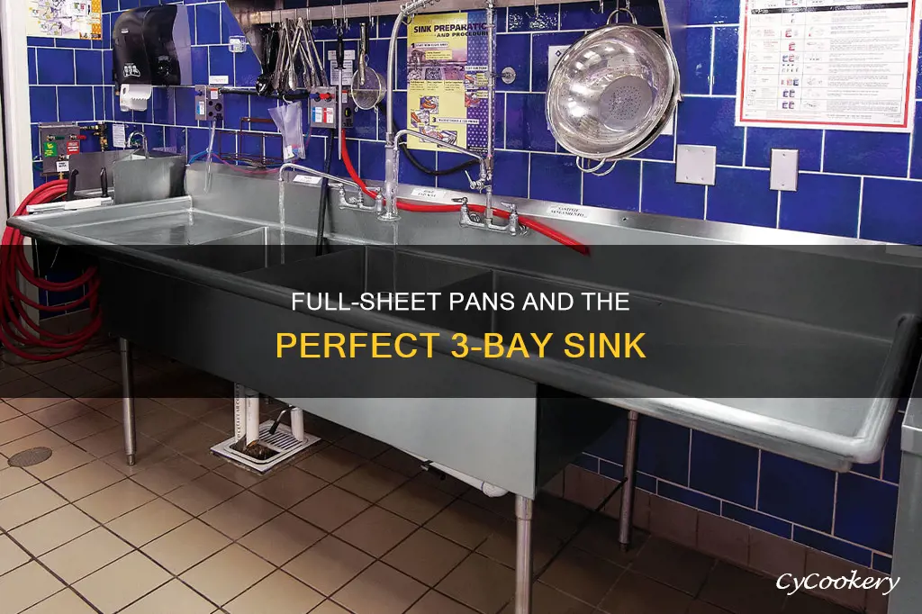 what size 3 bay sink for full sheet pans