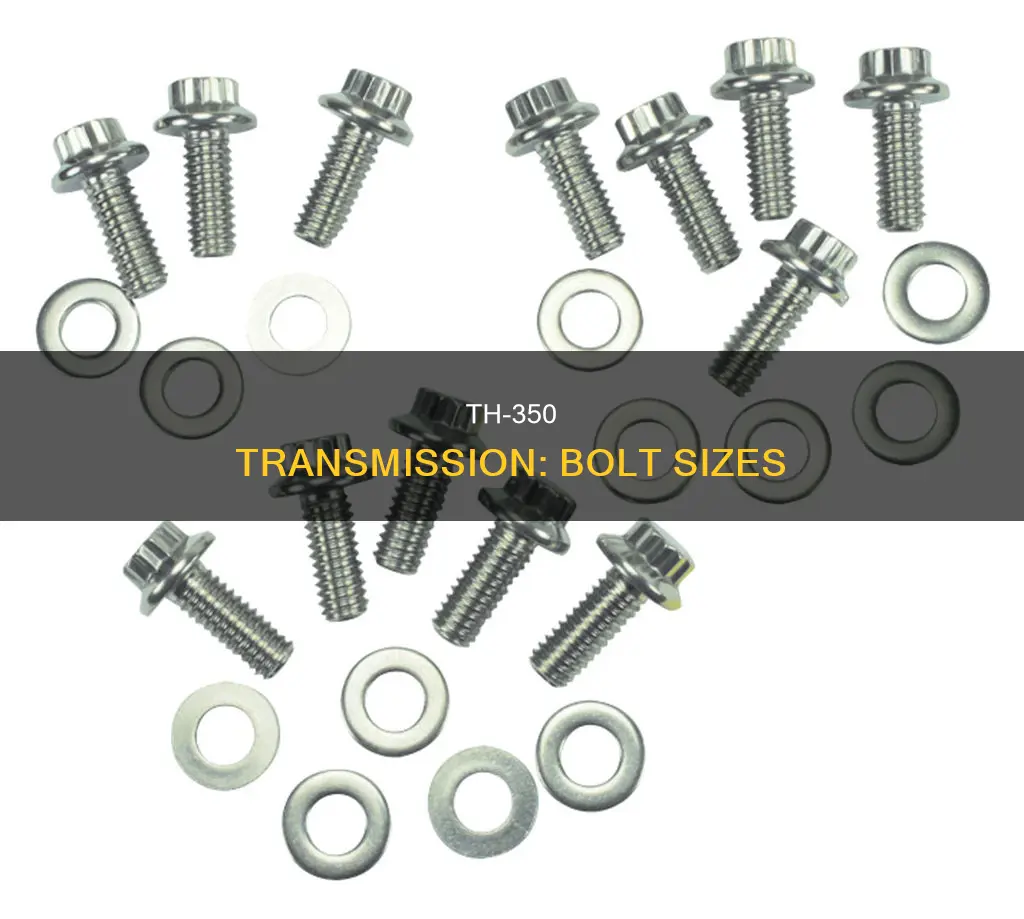 what size are the th-350 pan transmission bolts