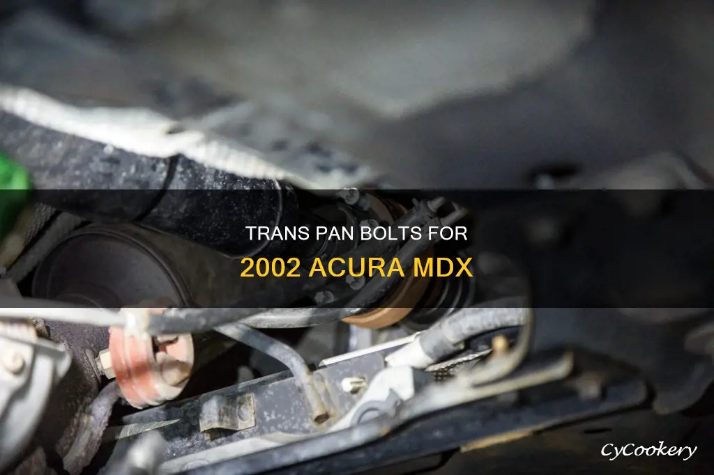 what size are trans pan bolts for 2002 acura mdx