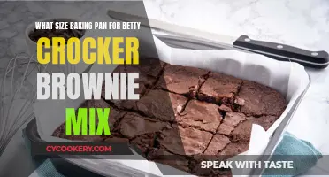 Betty Crocker Brownie Mix: Baking Pan Size