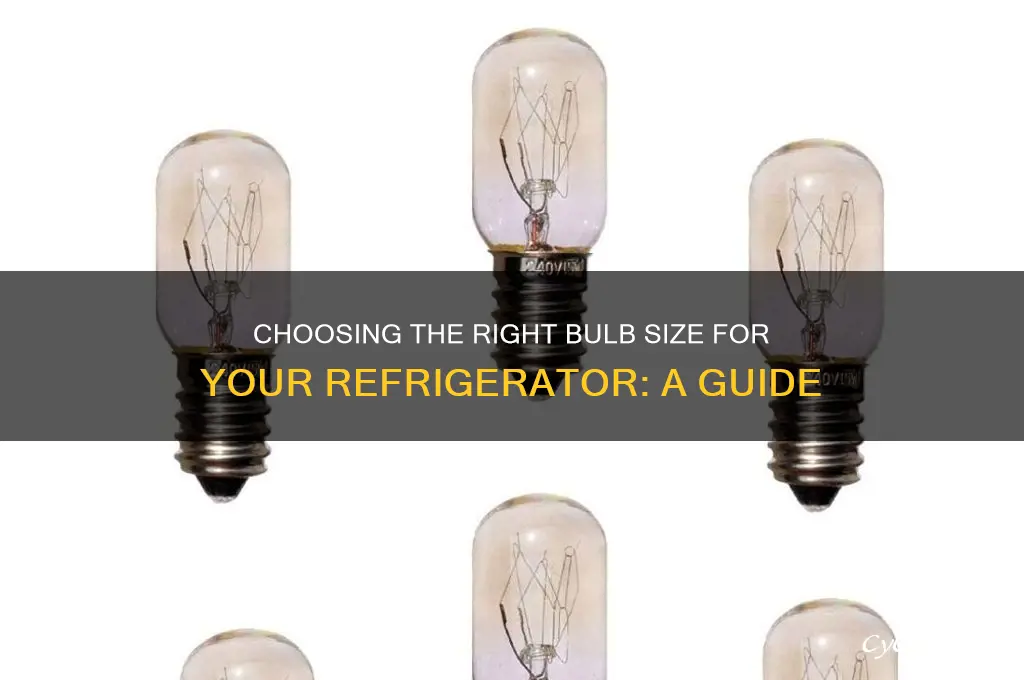 what size bulb does a refrigerator take