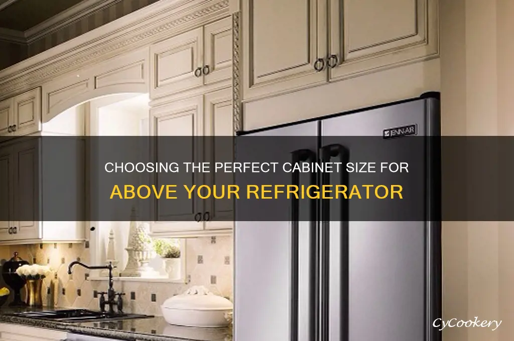 what size cabinet goes above a refrigerator