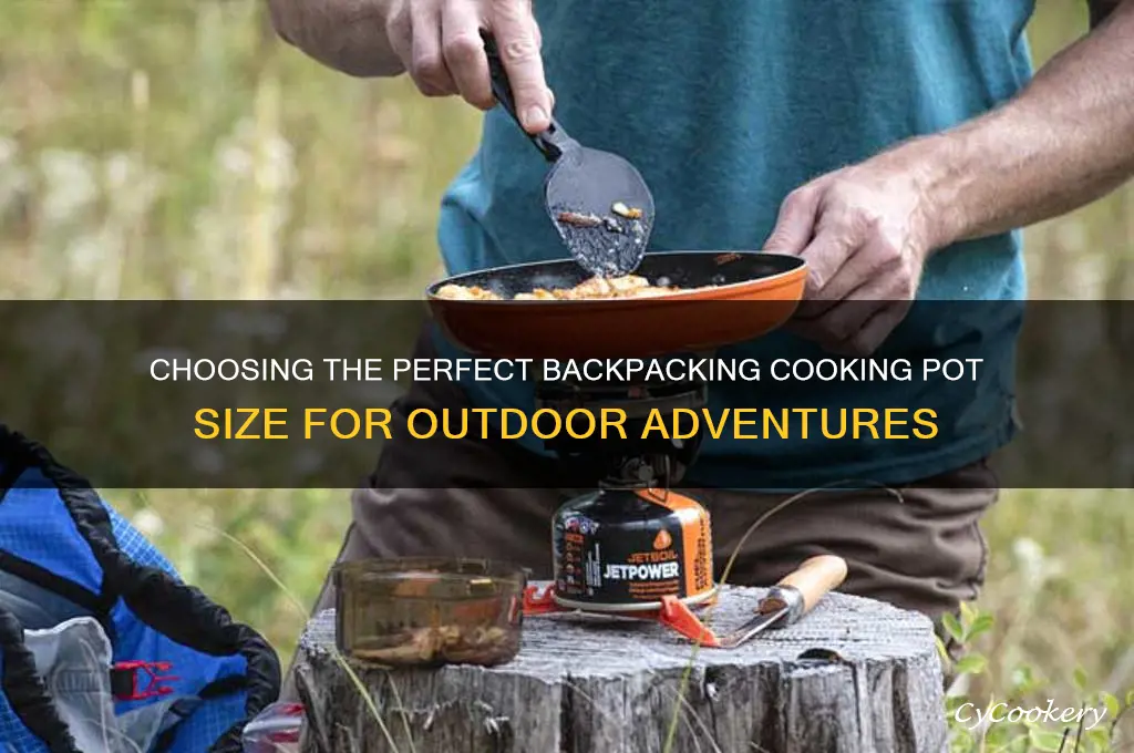 what size cooking pot for backpacking