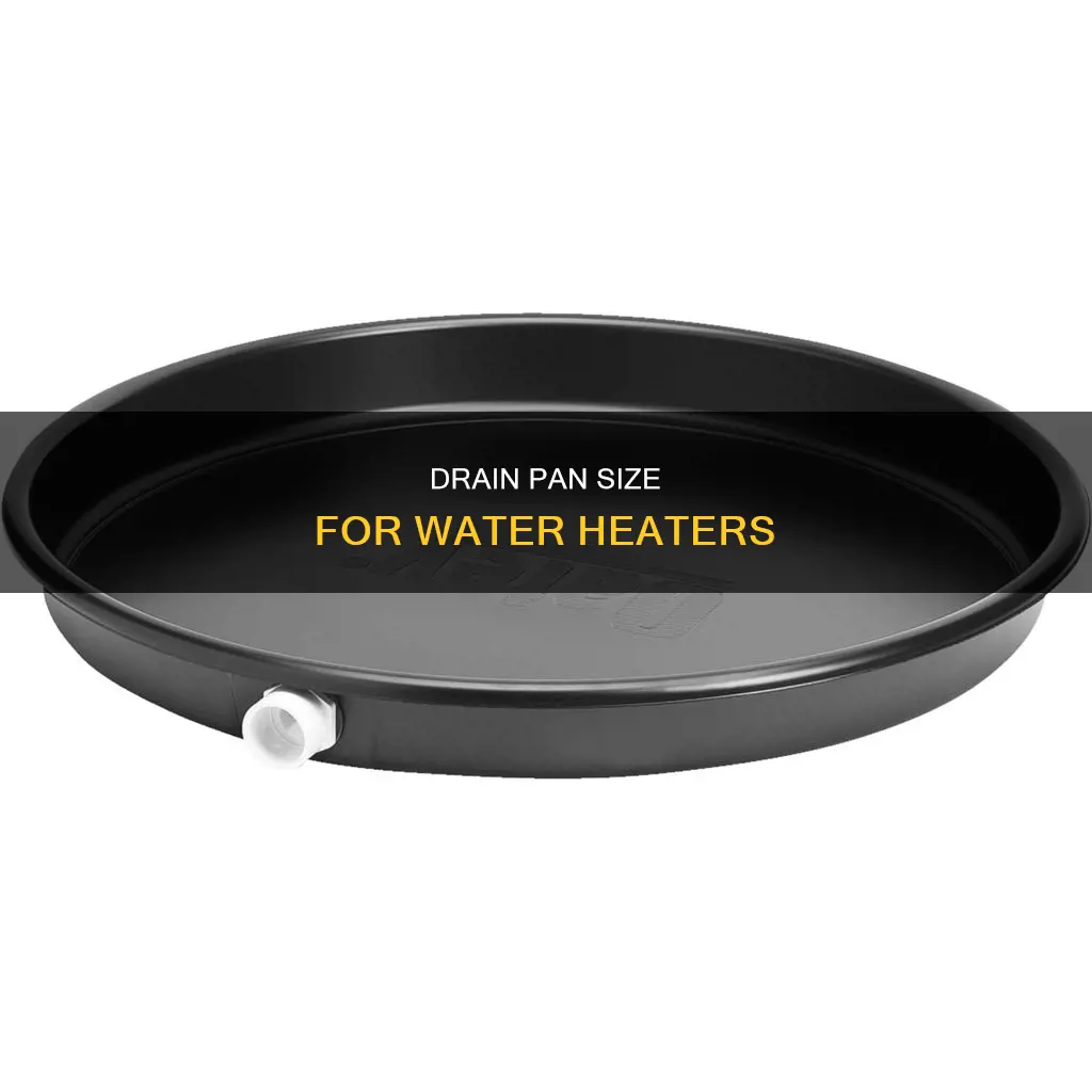 what size drain pan for water heater