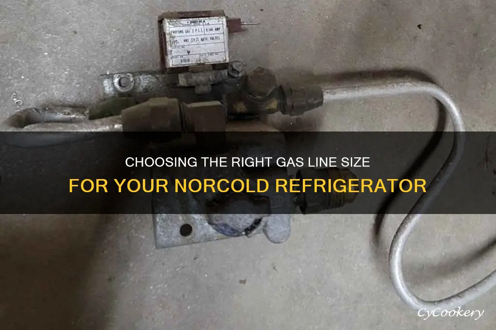 what size gas line for norcold refrigerator