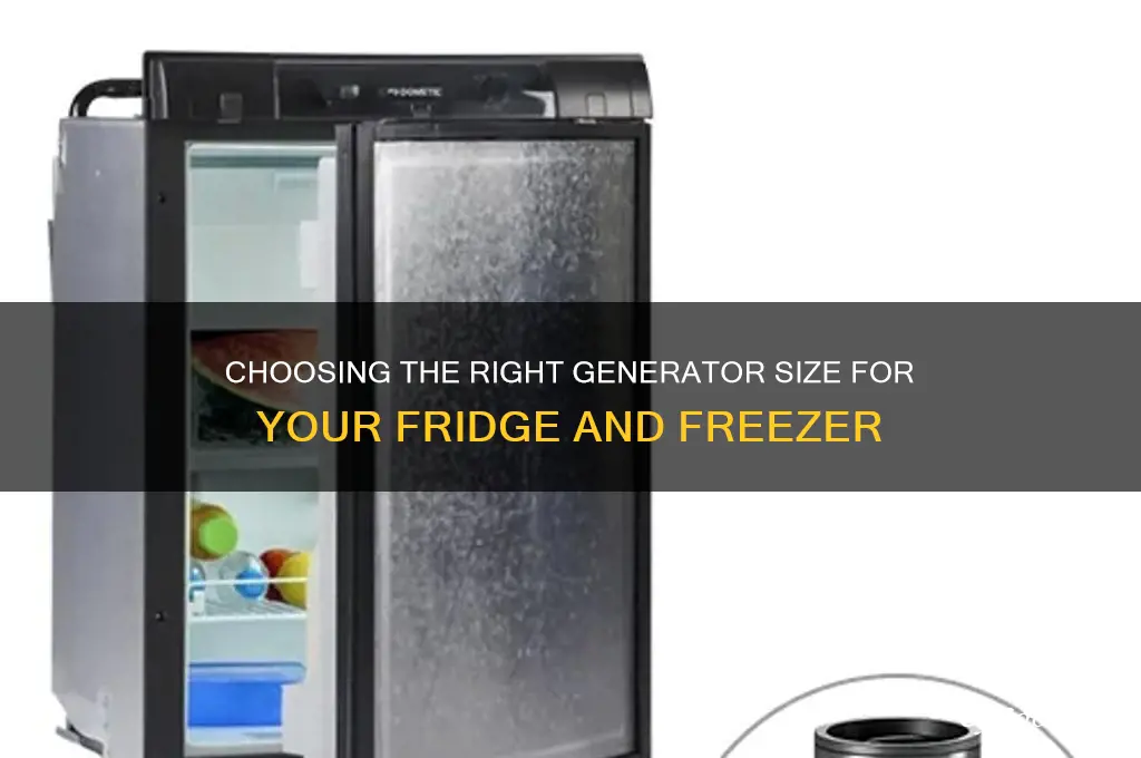 what size generator to run refrigerator and freezer