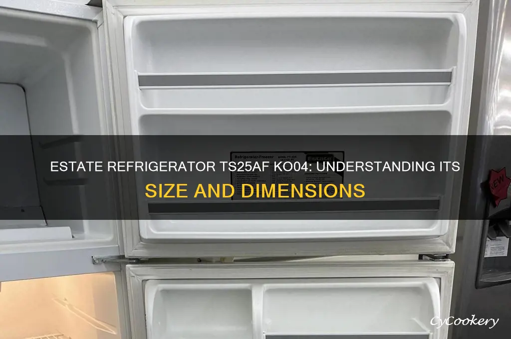 what size is estate refrigerator ts25af ko04