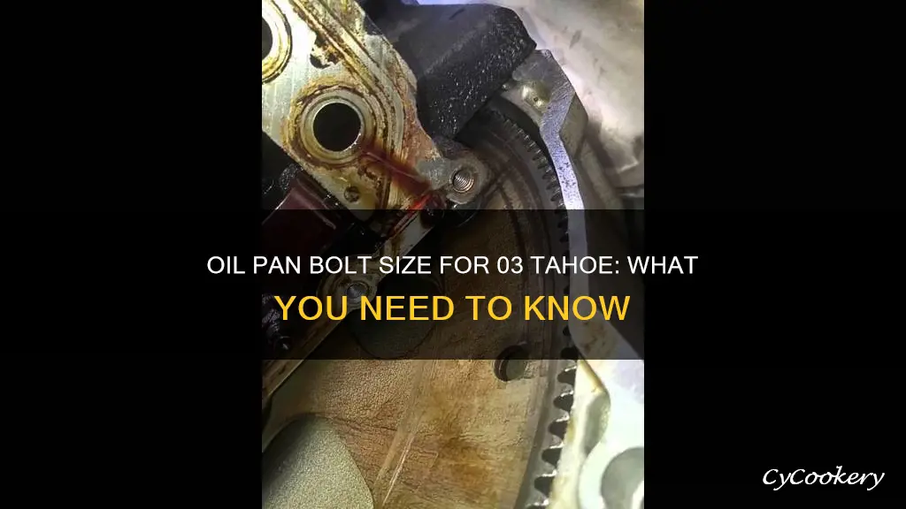 what size is oil pan bolt 03 tahoe