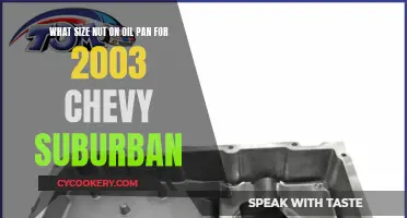 Chevy Suburban Oil Pan: Proper Nut Sizing