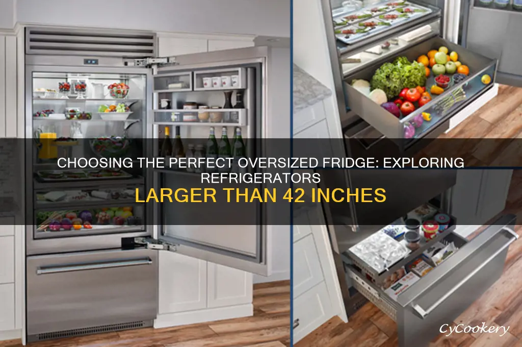 what size of refrigerator larger than 42