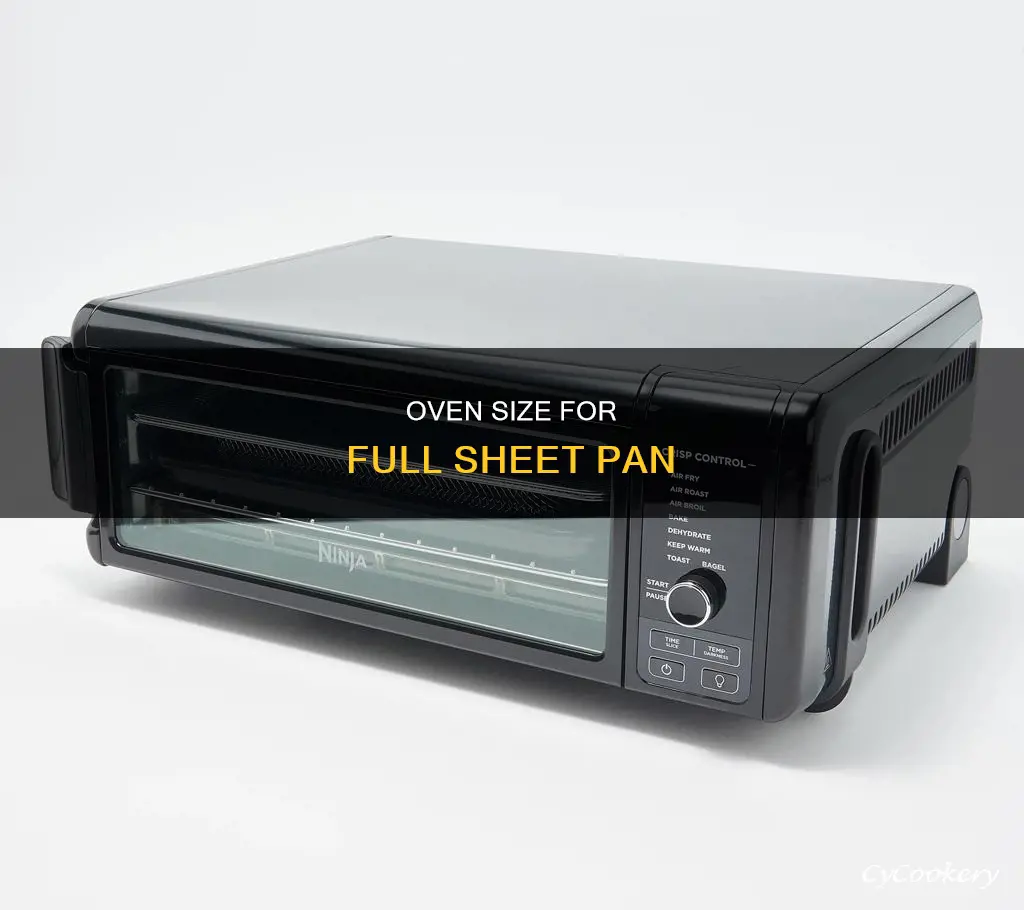 what size oven accommodates a full sheet pan