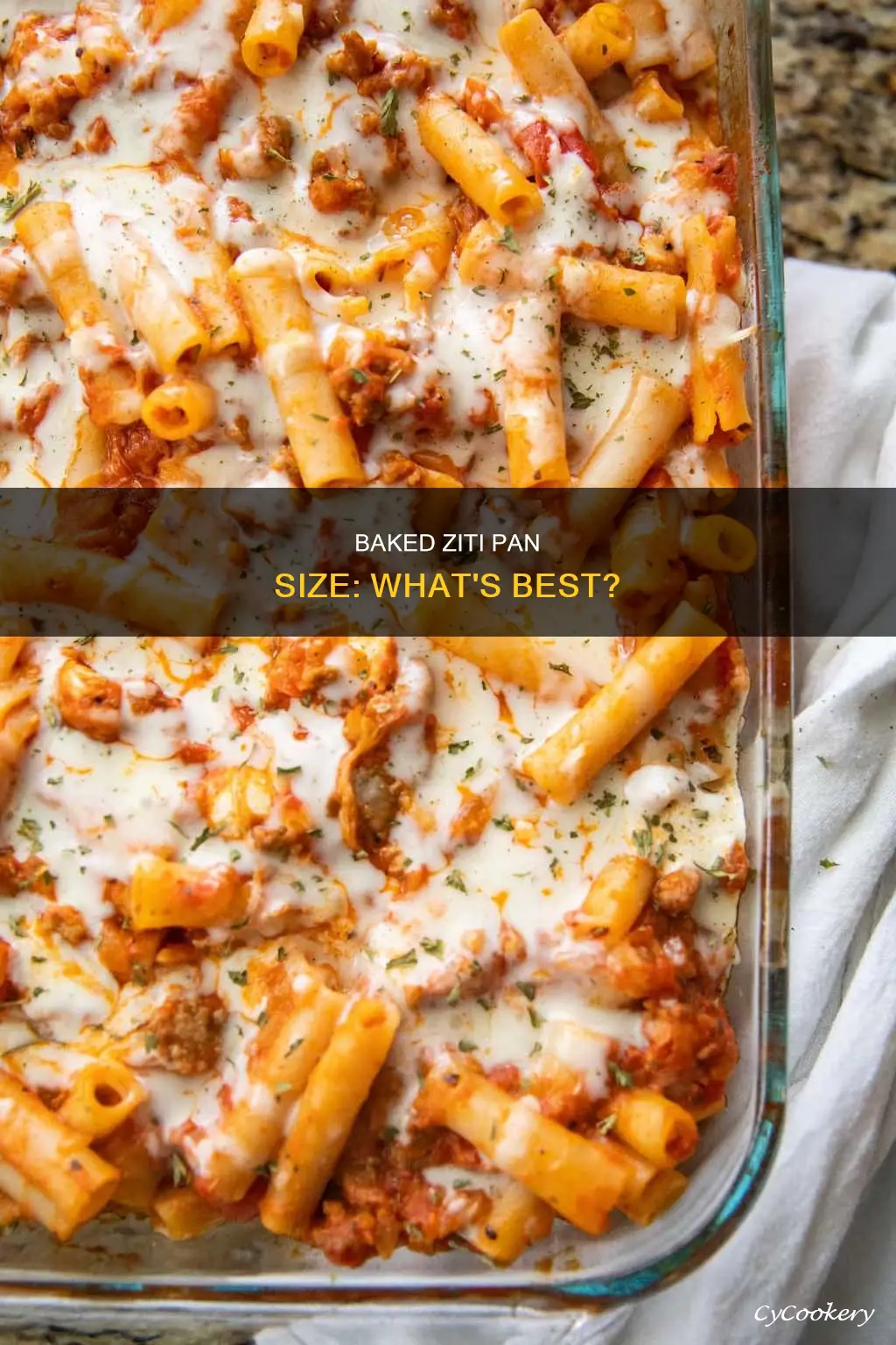 what size pan for baked ziti