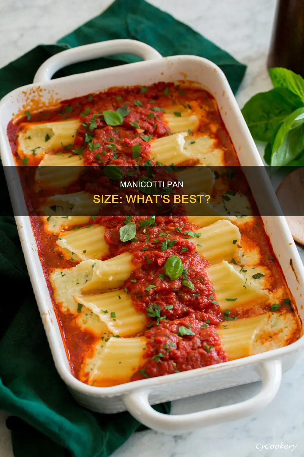 what size pan for manicotti