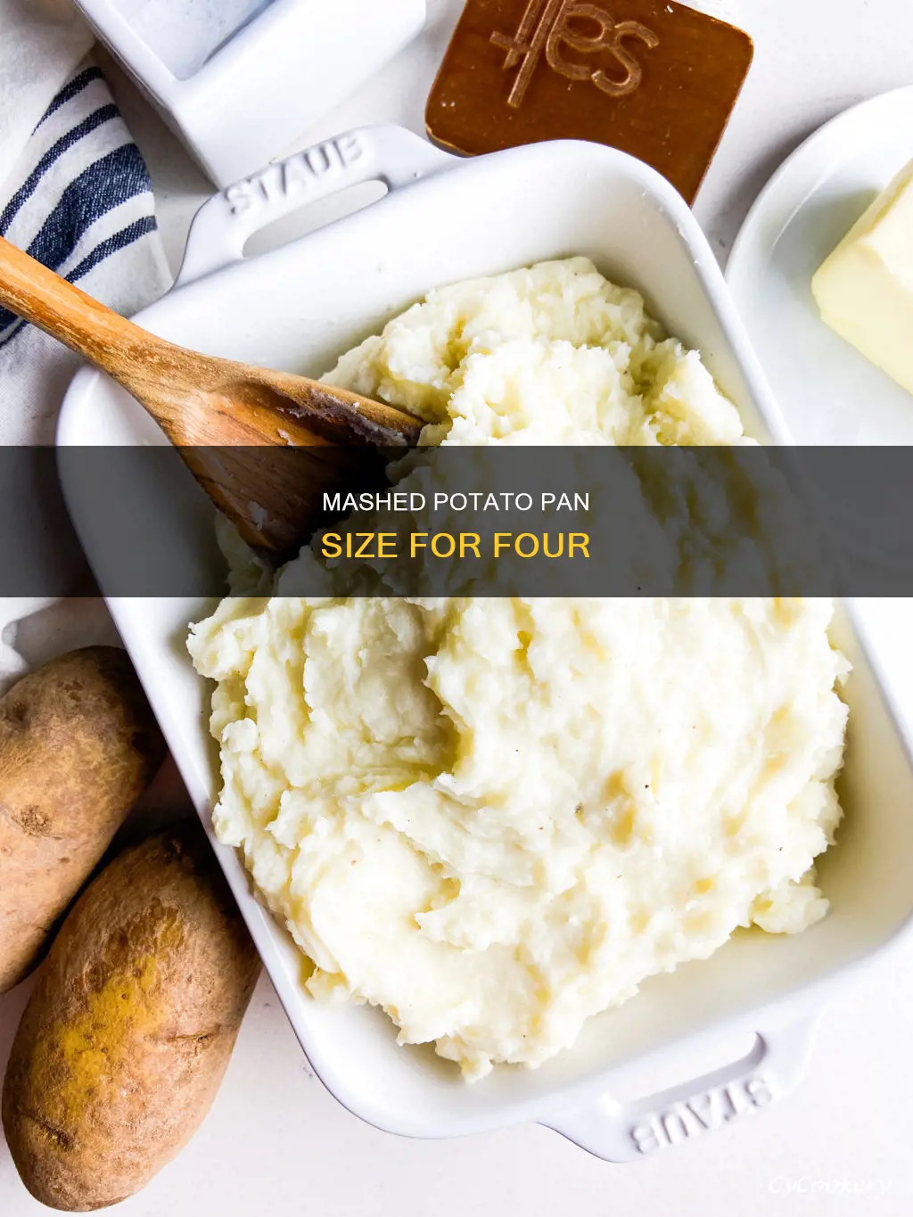 what size pan mashed potatoes for 4 people