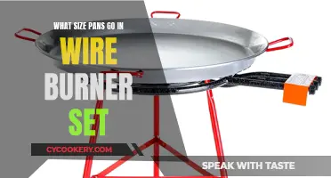 Pans and Wire Burner Sizes