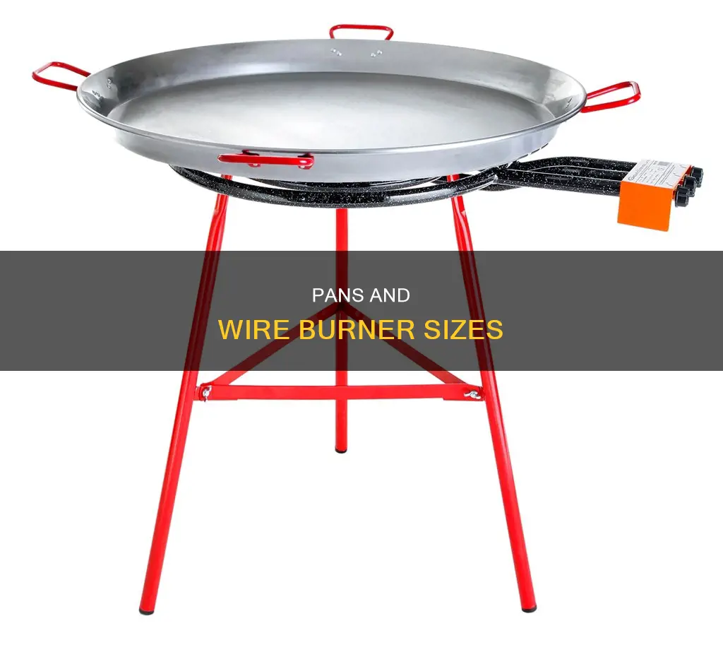 what size pans go in wire burner set