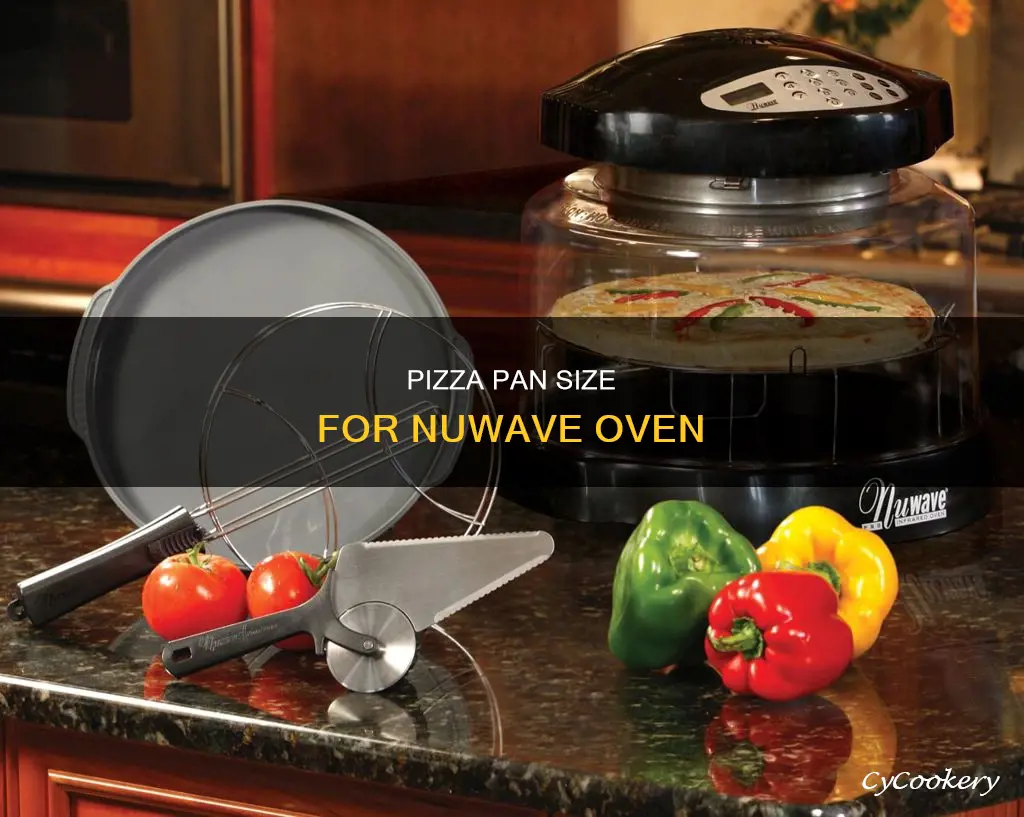 what size pizza pan fits in tbe nuwave oven