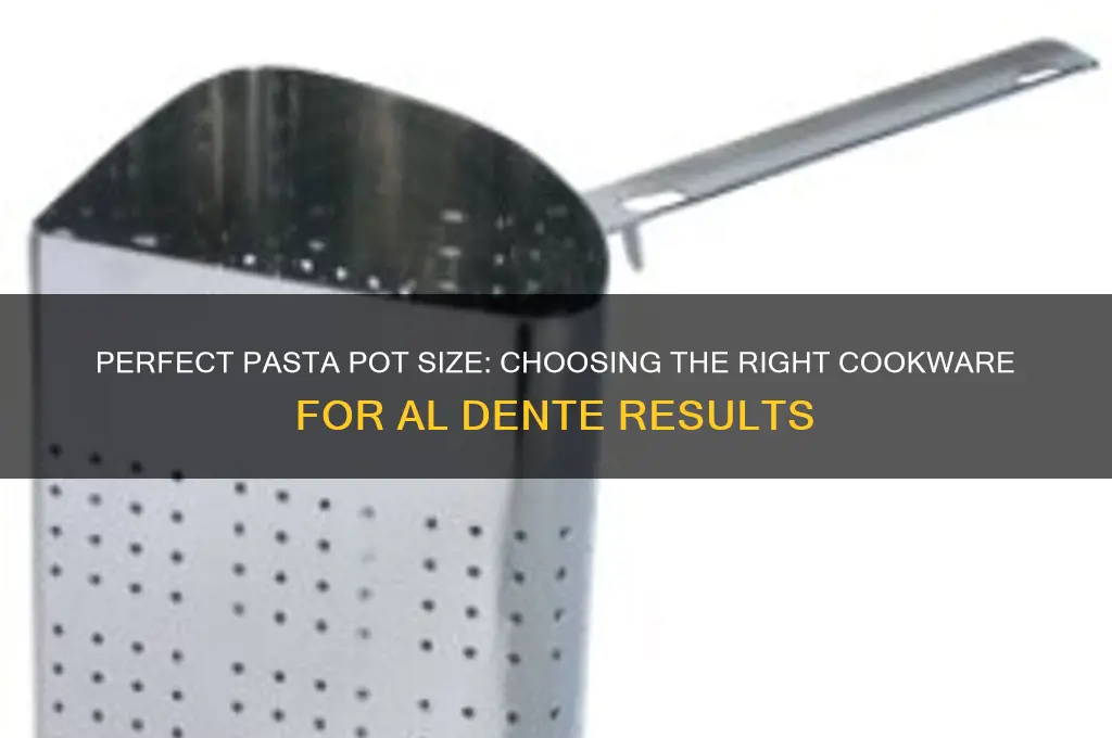 what size pot for cooking pasta