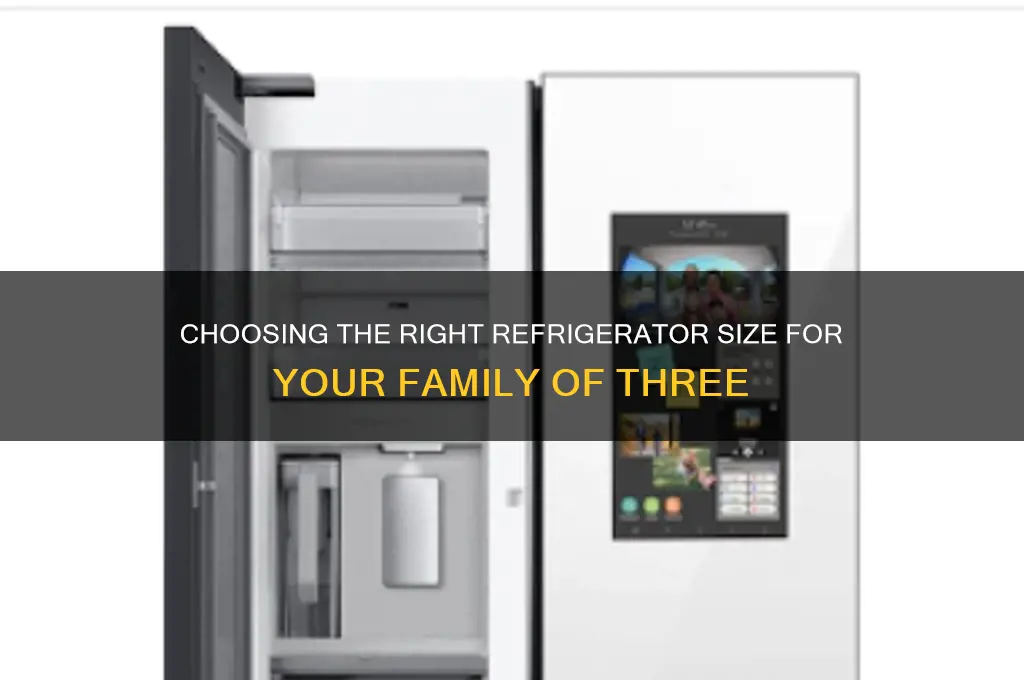 what size refrigerator fits family of 3