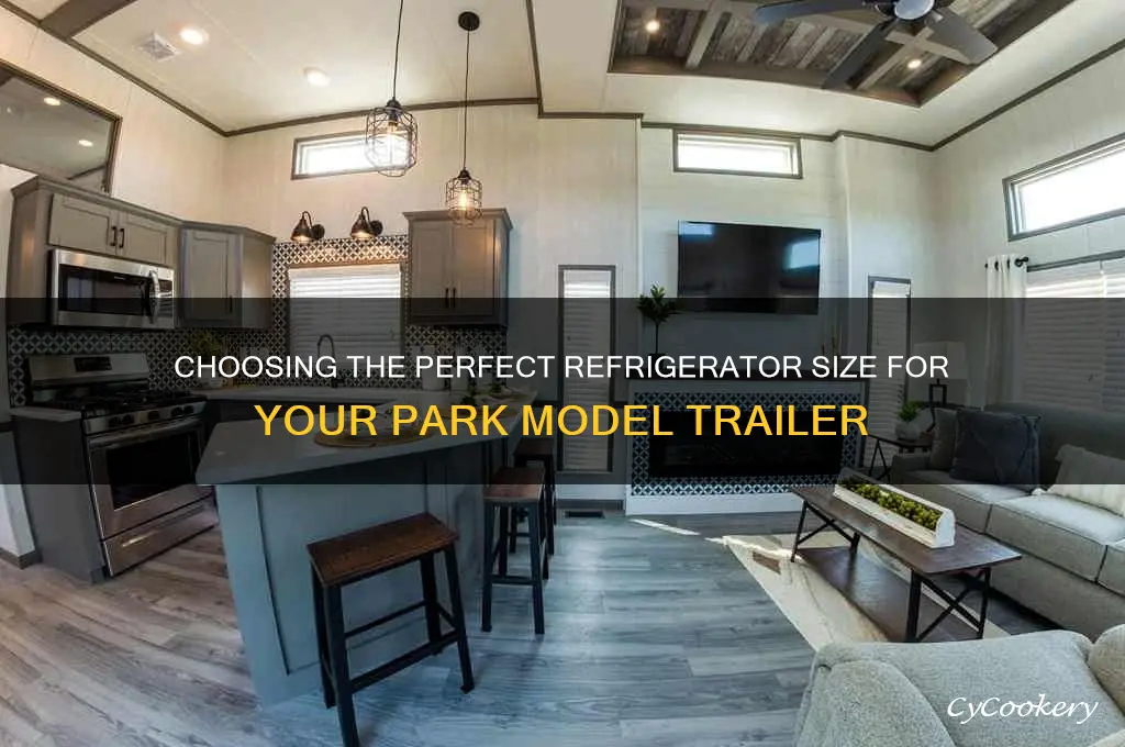 what size refrigerator for park model trailer