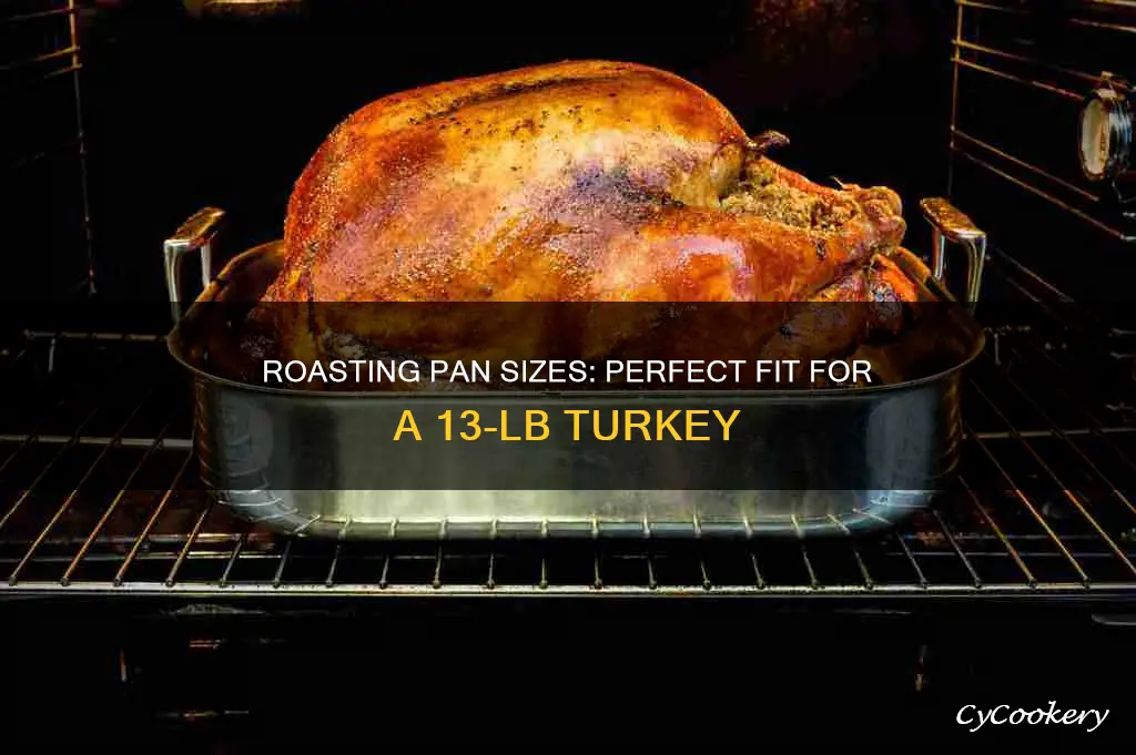 what size roasting pan to get for a 13lb turkey