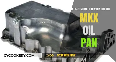 Oil Pan Socket Size for 2007 Lincoln MKX