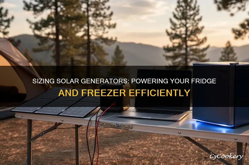 what size solar generator to run refrigerator and freezer