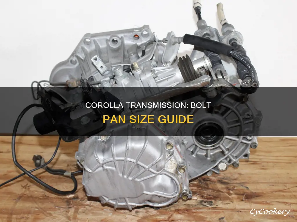 what size transmission bolt pan toyota corolla